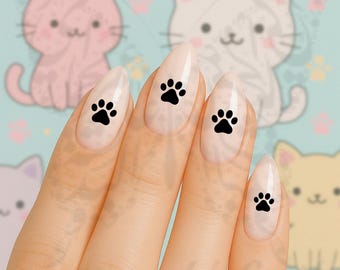 Cat Paws Nail Art Water Decals