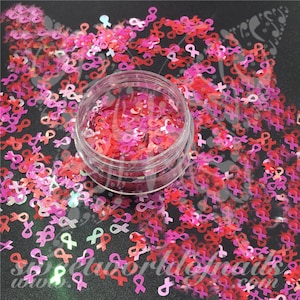 Decorazione per unghie con nastro glitterato per la sensibilizzazione sul cancro al seno