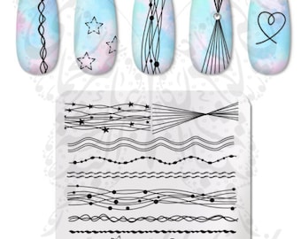 Shapes Nails Nail Art Stamping Plate