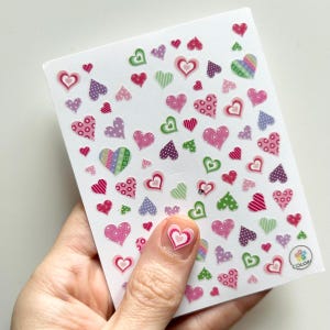 Valentine Nail Art Hearts Stickers