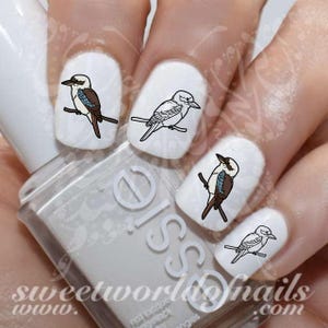 kookaburra Nail Art Birds Nail Water Decals