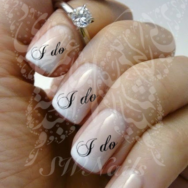 Nail Art Wedding I do Nail Water Decals Transfers Wraps