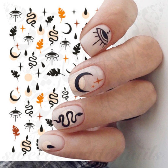 Snake nail art deals