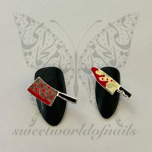 Halloween Nail Art 3D Bloody Knife Nail Charms