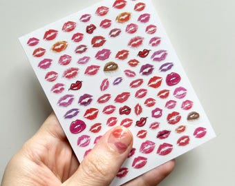Valentine Nail Art Lips Kisses Nail Stickers