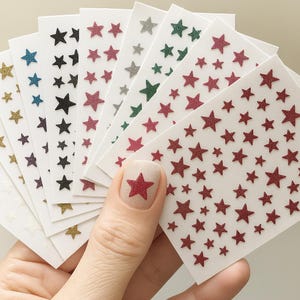 Glitter Stars Nail Art Stickers
