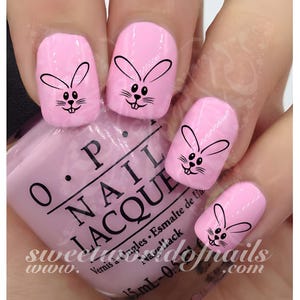 Easter Nail Art Bunny Water Decals