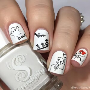 Halloween Mummy Nails Skeleton Water Decals