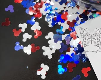 Nail Art del 4 luglio, coriandoli di topo glitterati