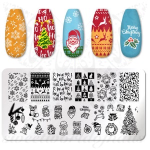 Christmas Nail Art Stamping Plate