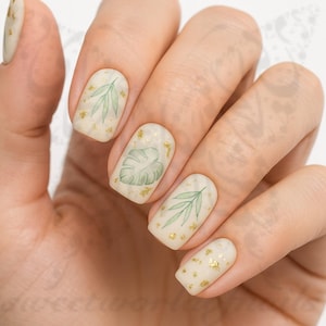 Tropical Leaf Nail Stickers –  Palm Leaf Stickers  | Botanical Nail Art