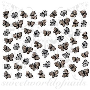 Glitzer Schmetterling Nail Art Sticker