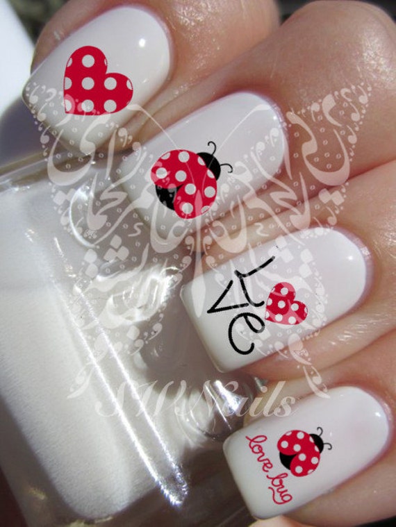 Ladybug Ladybird Nails Cute Nail Stickers