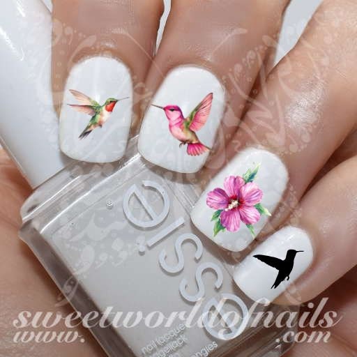 Flamingo Nail Art Stickers Decals, 12 Sheets Summer