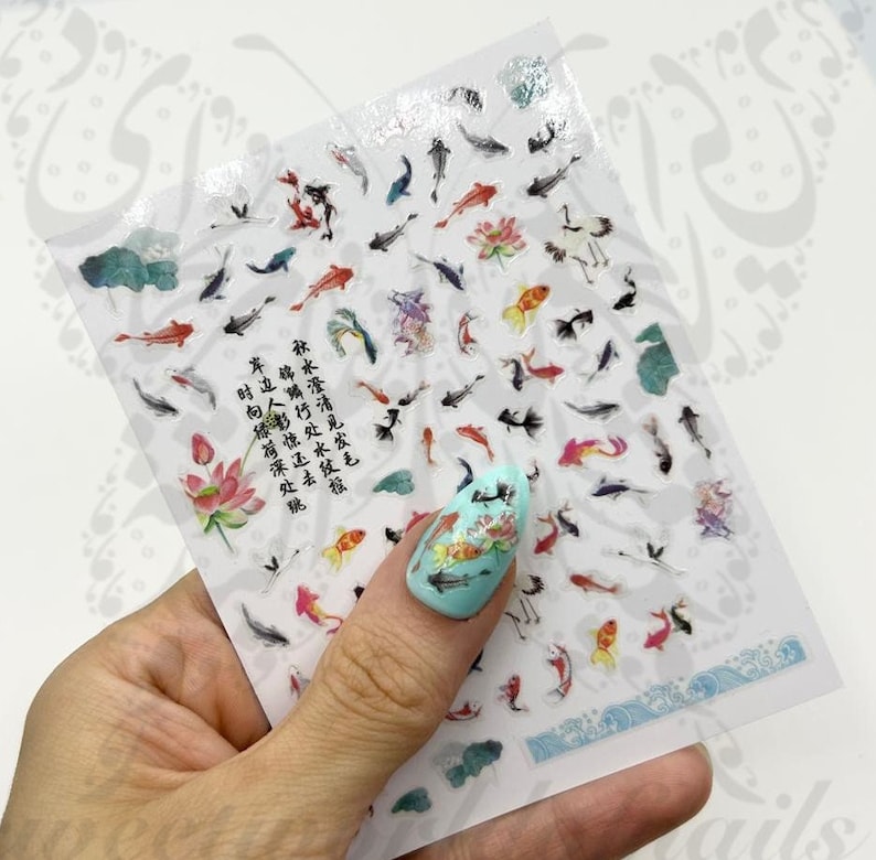 Fish Nail Art Koi Fish Stickers