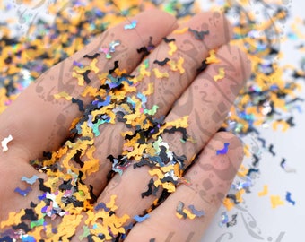 Halloween Fledermaus Nagel Konfetti Glitter