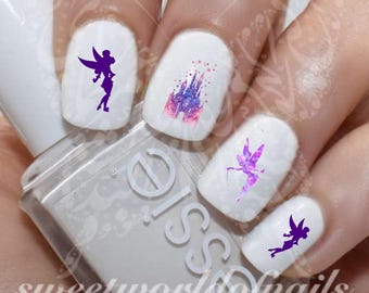 Fairy Castle Nail Decals: Purple Fantasy Nail Art