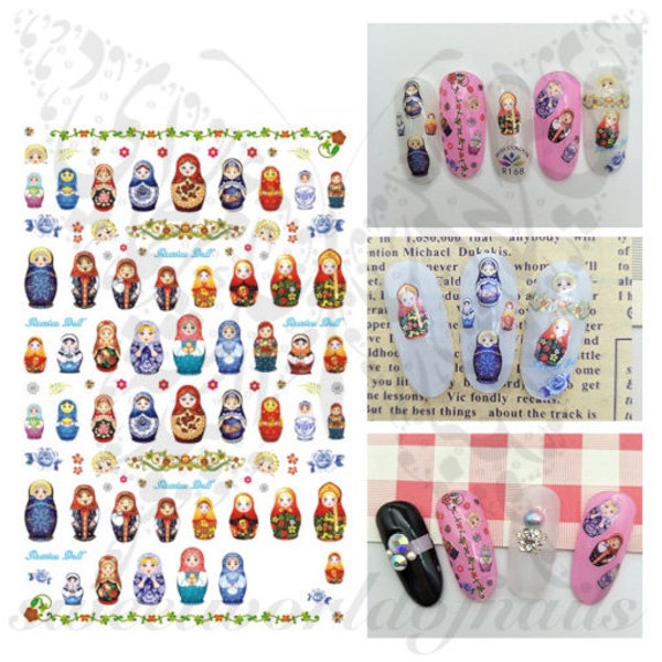 Matroschka Doll Nail Art Sticker