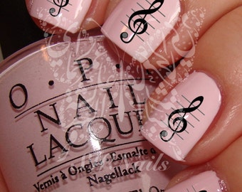 Music Nail Art Music Notes Nail Water Decals Transfers Wraps