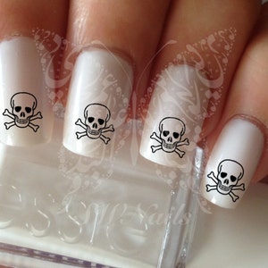 Skull Nail Art Halloween water decals