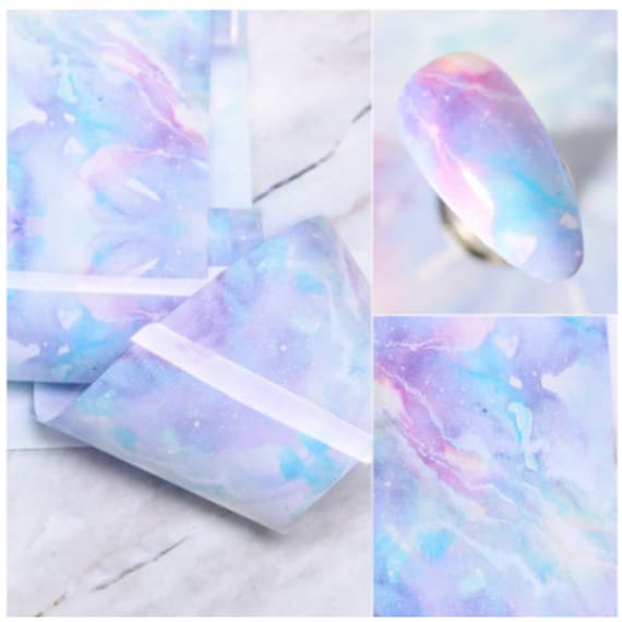 Light Marble Nail Foil Paper Nail Art - Etsy