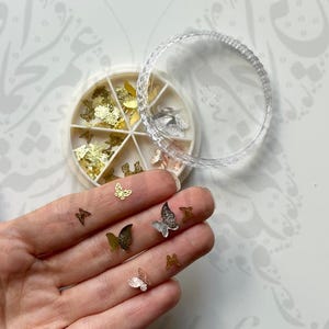 3d metallic butterfly charms