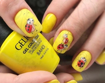 Ladybug Ladybird Nails Cute Nail Stickers