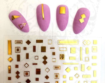 Geometric Nail Art Lines Shapes Stickers