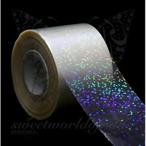 Papel de aluminio transparente holográfico para uñas