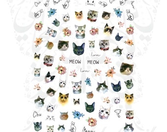Cat Nail Stickers