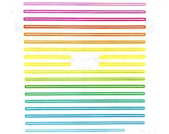 Neon Lines Nail Art Stickers