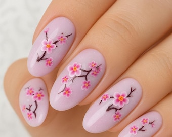 Kersenbloesem Nail Art Japanse boom Sakura Nail Waterstickers