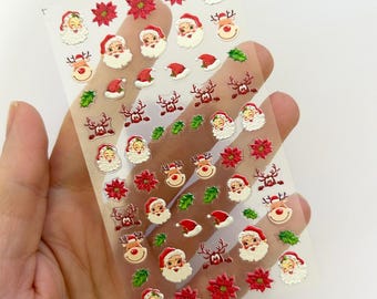 5D Santa Christmas Nail art Stickers