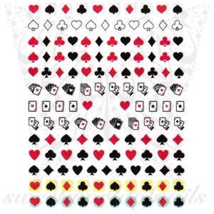 poker nail art speelkaarten Las Vegas Stickers