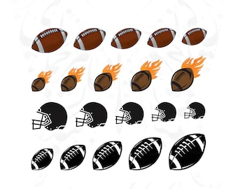 Decalcomanie ad acqua per nail art a tema football americano