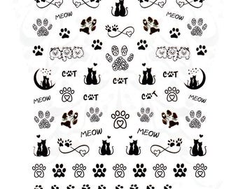 Cat Nail Stickers