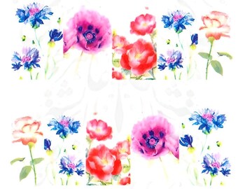 Frühling Nail Art Blumen voller Wraps