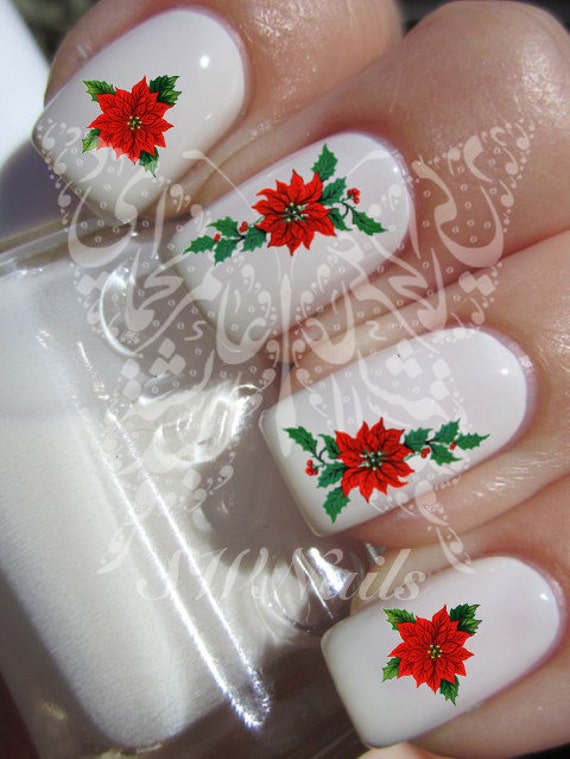 Navidad Navidad uñas arte rojo flor Poinsettia uñas agua - Etsy México Navidad Navidad uñas arte rojo flor Poinsettia uñas agua - Etsy México