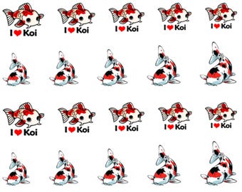 Koi Fish Nail Art Nail Water Decals