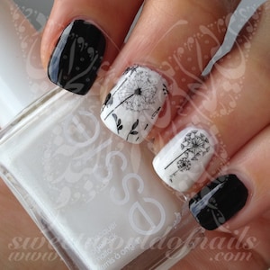 Dandelion Nail Art Water Decals