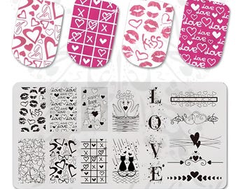 Valentines Day Nail Art Stamping Plate