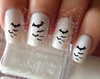 Bat Nail Art Nail Water Decals Transfers Wraps