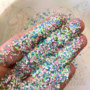 Candy Nail Art Hexagon Glitter