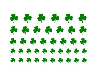 Saint Patrick Nails Mini Shamrock Clover Water Decals