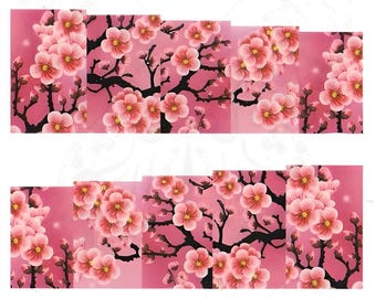 Spring Nails Sakura Full Nail Wraps
