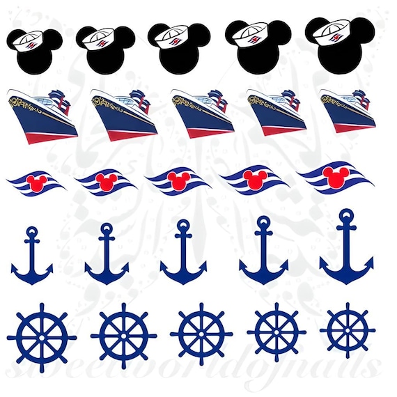 Cruise Nail Art Decals: Nautical Water Transfer Stickers