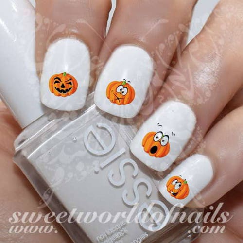 Halloween Nail Art Scary Faces Water Decals Wraps - Etsy