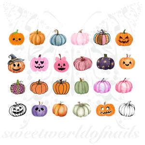 Halloween Herbst Nail Art Kürbisse Nagel Wasser Abziehbilder
