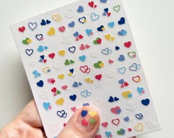 Valentijnsdag nagels mini hartjes nagelstickers