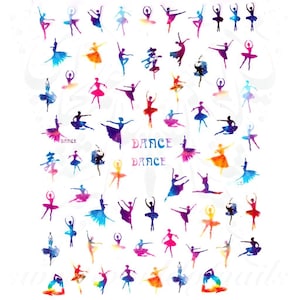 Dancing Ballet Nail Art Stickers
